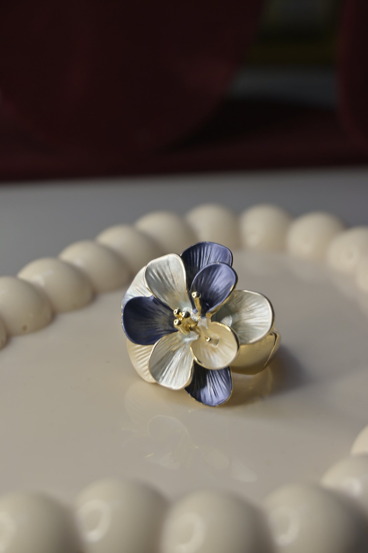 Blue Mist Petal Ring