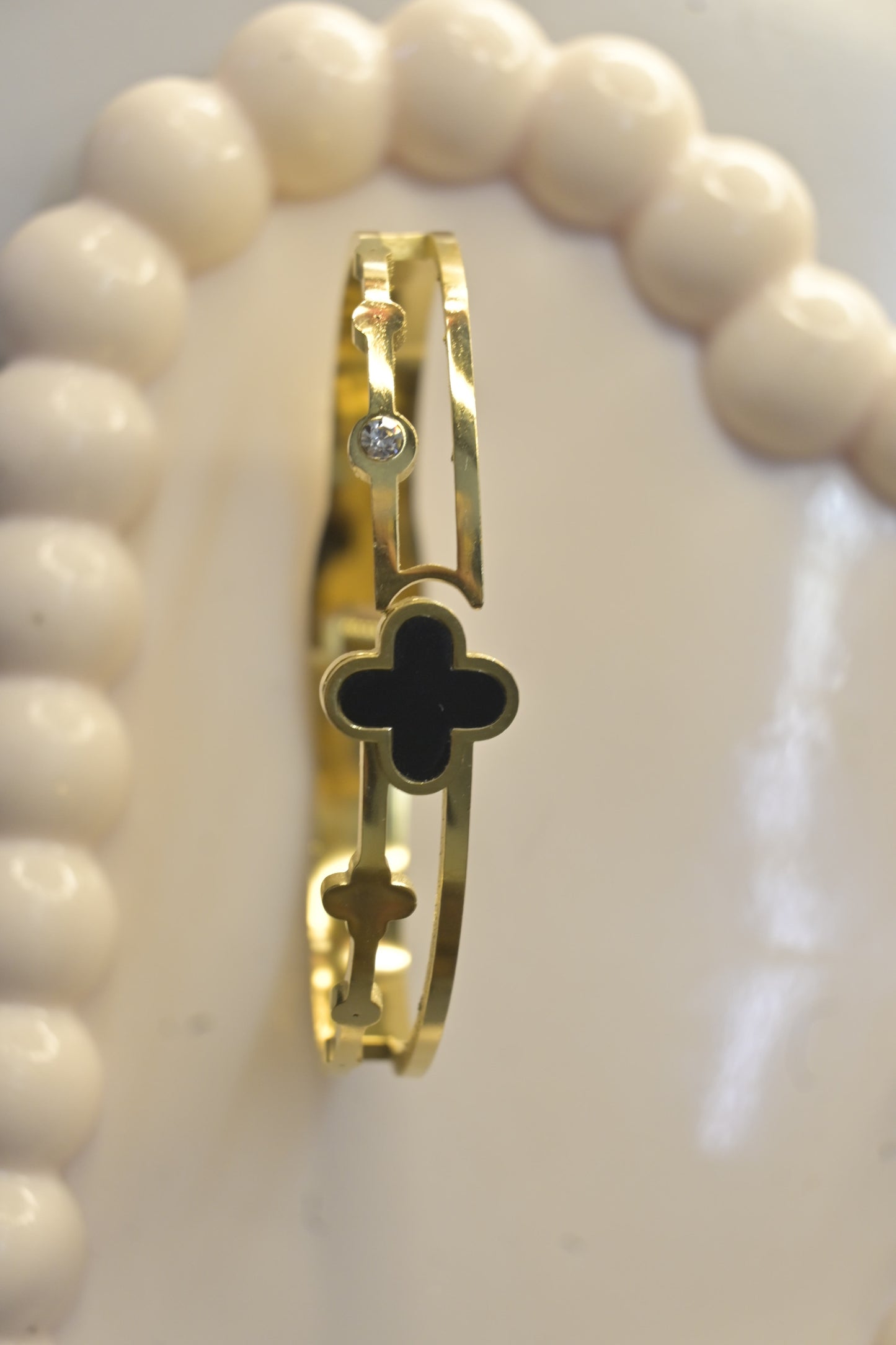 Midnight Clover Charm