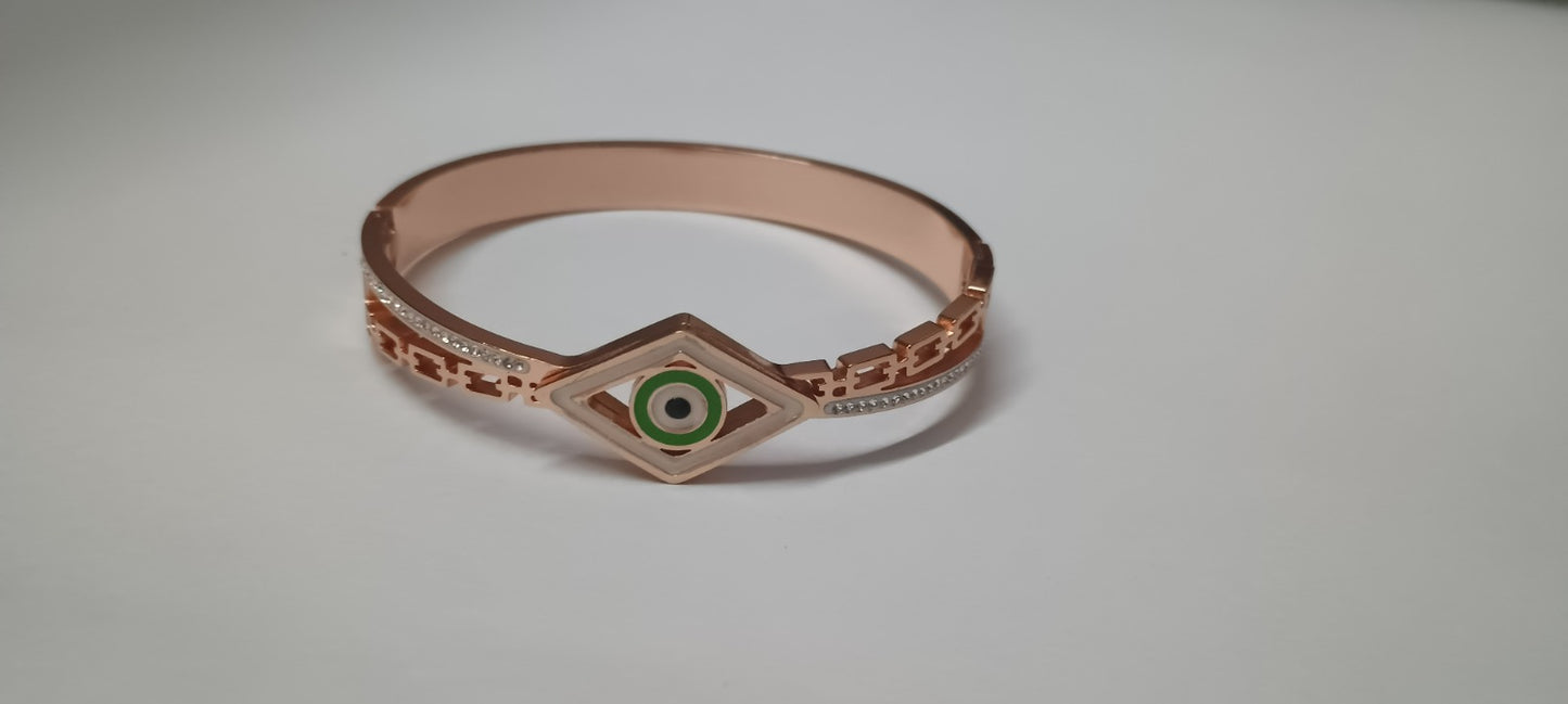 Rose Gold Evil Eye Bracelet