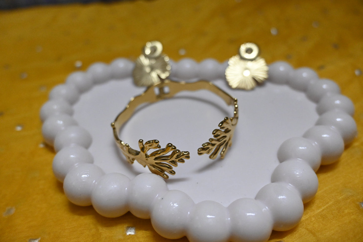 Coral Branch Open Cuff