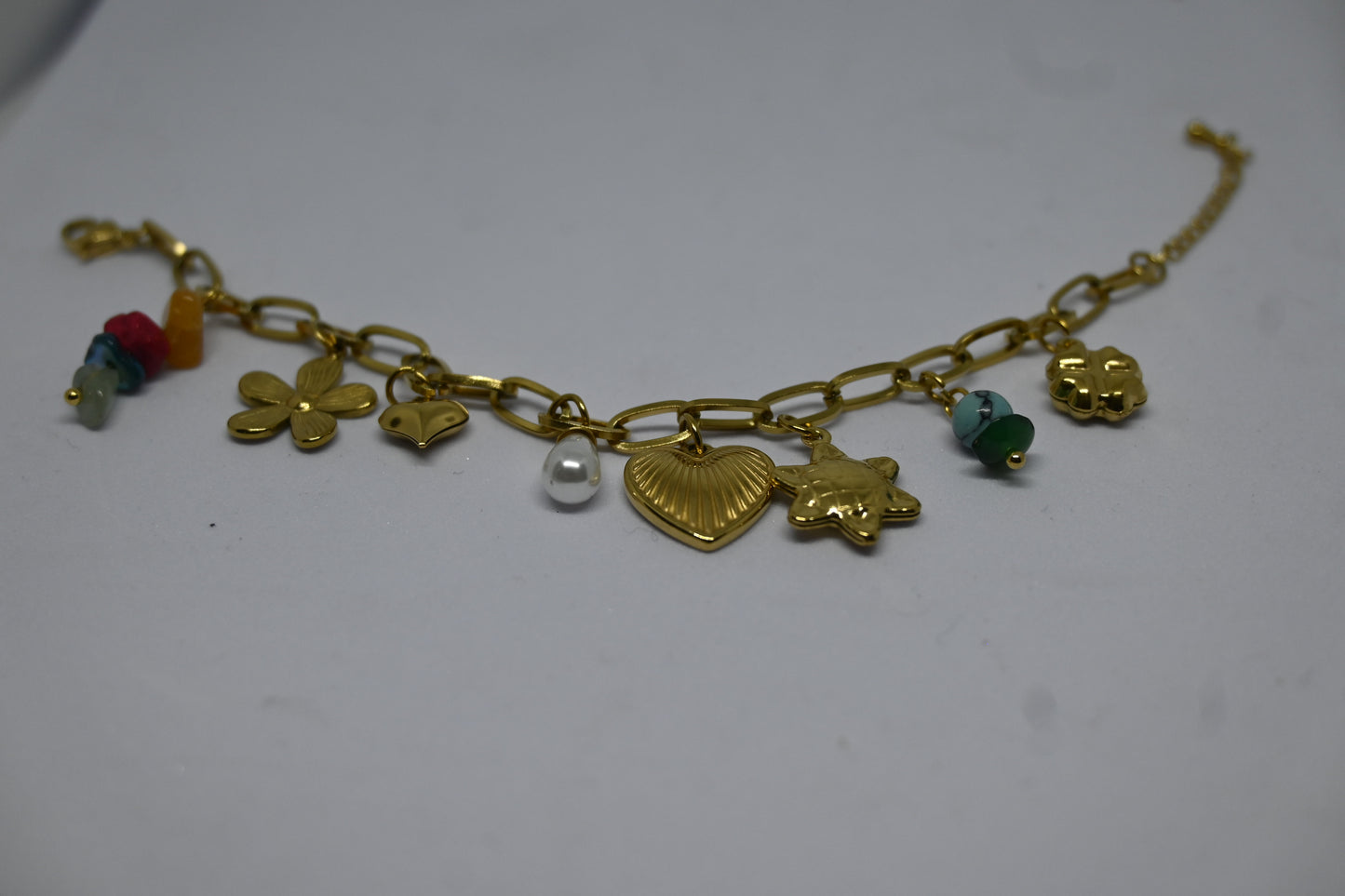 Star Heart Charm Bracelet