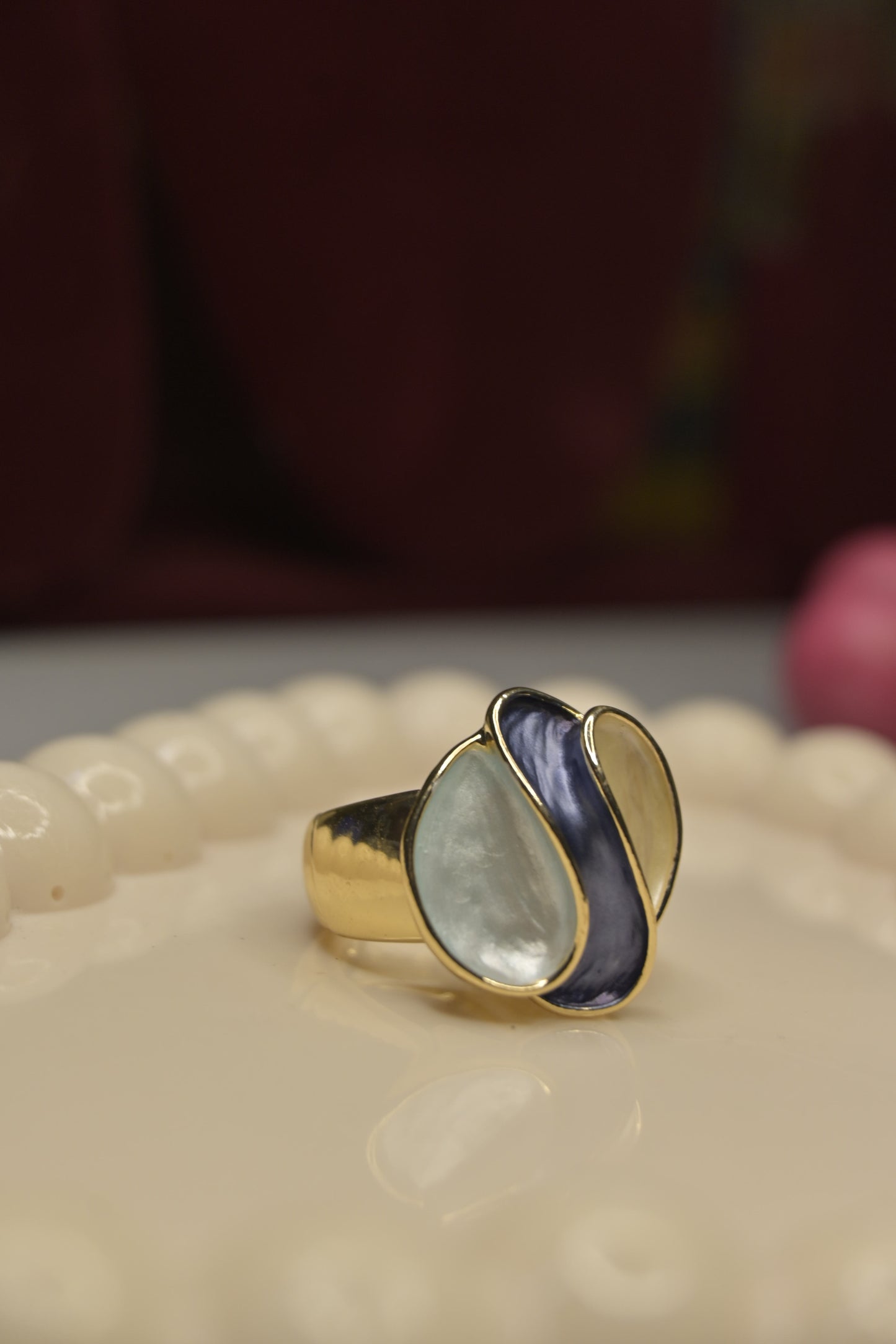 Pearl Wave Elegance Ring