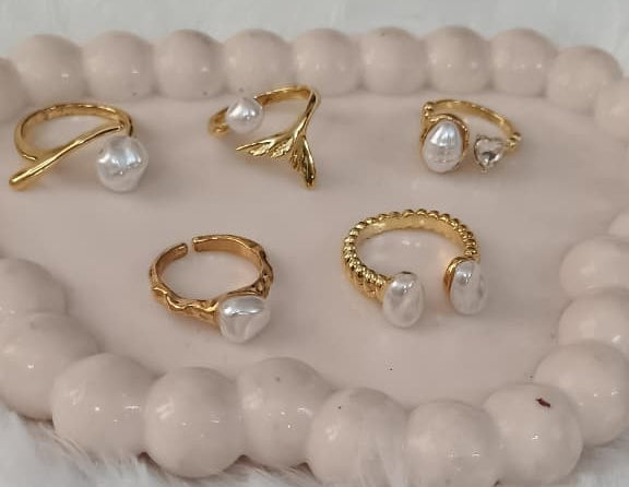 Anti Tarnish Pearl Ring