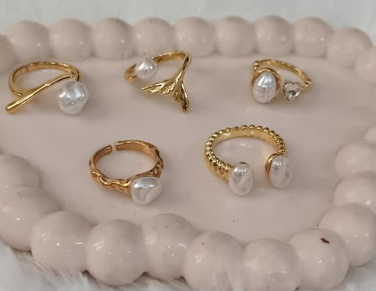 Anti Tarnish Pearl Ring